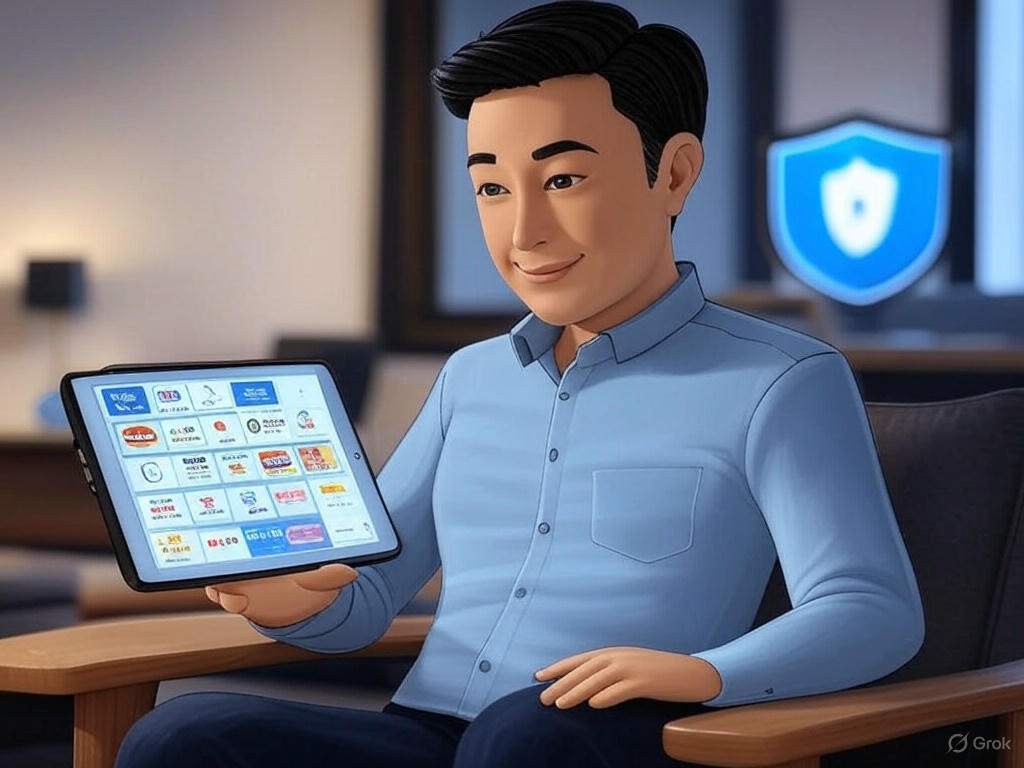 Visa and Mastercard AI shopping depicted by an AI agent making purchases online, with secure payment icons, highlighting e-commerce innovation in 2025.