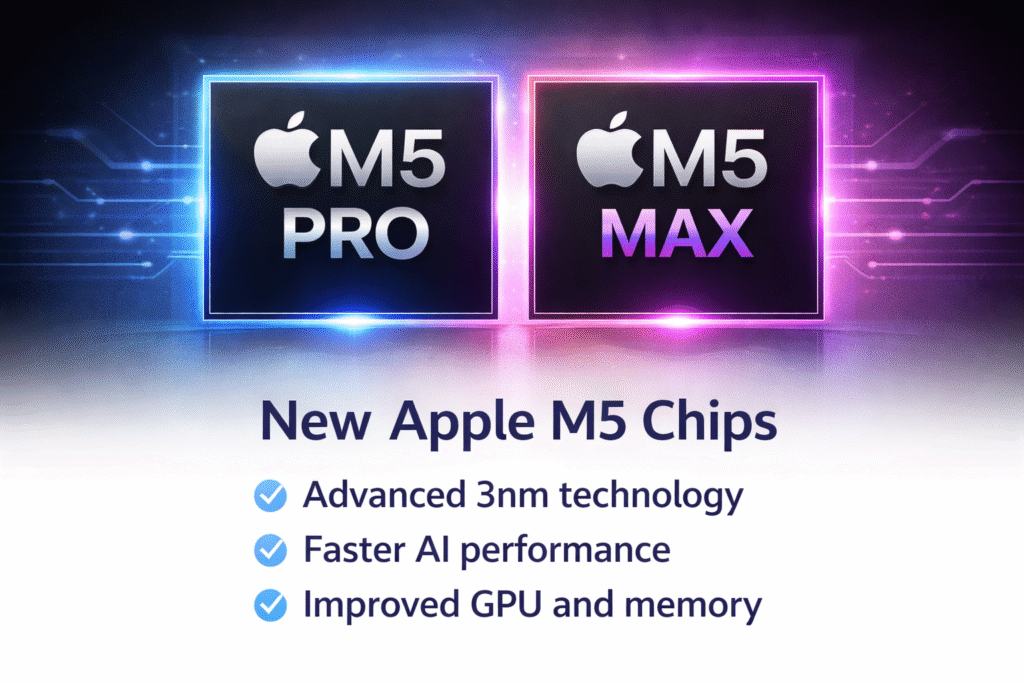 Apple M5 MacBook Pro M5 Pro and M5 Max
