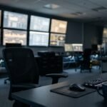 AI agent cyberattacks proceed without human oversight, shown by an empty security operations desk